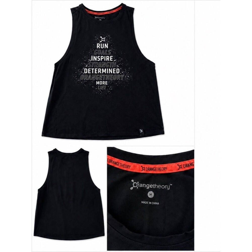 OrangeTheory Black Run Goals Inspire Strength Tank Top Size M